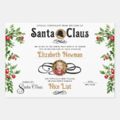 Cute Santa Niceリスト認定写真 ラッピングペーパーシート (正面)