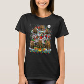 Cute Santa Reindeer Elf Bears On Christmas Tree Or Tシャツ (正面)