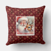 Cute Santa Rudolph Christmas Pillow Festive Home   クッション (裏面)
