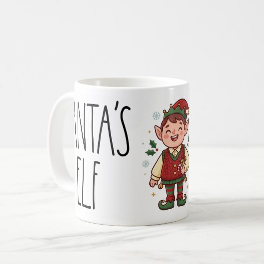 Cute Santa’s Elf Christmas Mug コーヒーマグカップ (正面左)