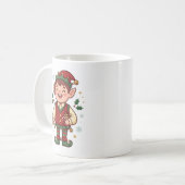 Cute Santa’s Elf Christmas Mug コーヒーマグカップ (正面左)