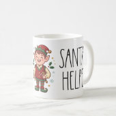 Cute Santa’s Helper Christmas Mug コーヒーマグカップ (正面右)