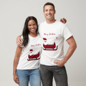 Cute Santa Sleigh Merry Christmas T-Shirt Tシャツ (ユニセックス)
