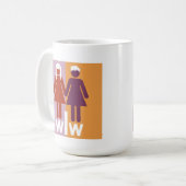 Cute Sapphic WLW Lesbians Pride Flag Colors コーヒーマグカップ (正面左)