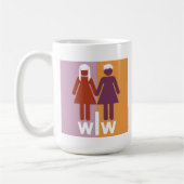 Cute Sapphic WLW Lesbians Pride Flag Colors コーヒーマグカップ (左)