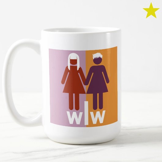 Cute Sapphic WLW Lesbians Pride Flag Colors コーヒーマグカップ