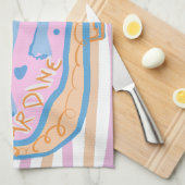 Cute Sardine Art キッチンタオル (四つ折り)