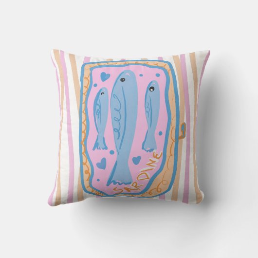 Cute Sardine Art クッション (裏面)