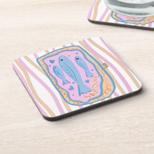 Cute Sardine Art コースター (左側)