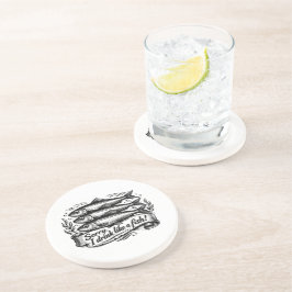 Cute Sardine Fish Quote コースター