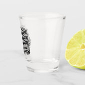 Cute Sardine Fish Quote ショットグラス (右)
