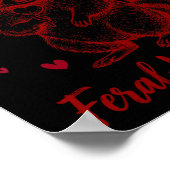 Cute Savage Valentine Raccoon ポスター (角)