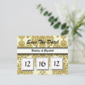 CUTE Save the Dateカスタム Calandar 案内ポストカード (スタンド正面)