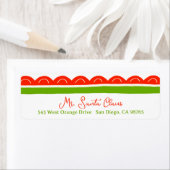 Cute Scalloped Christmas CUSTOM Return Address ラベル (インサイチュ)