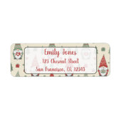 Cute Scandinavian Christmas Gnome   ラベル (正面)