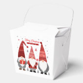 Cute Scandinavian Christmas Gnomes Favor Box フェイバーボックス (正面)