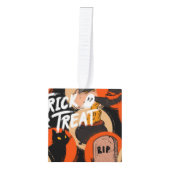  Cute & Scary Halloween Spooky vibes  キューブオーナメント (正面)