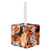  Cute & Scary Halloween Spooky vibes  キューブオーナメント (裏面アングル)