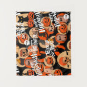  Cute & Scary Halloween Spooky vibes  タペストリー (正面)