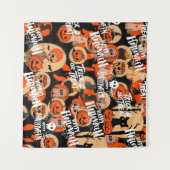  Cute & Scary Halloween Spooky vibes  タペストリー (正面(横))