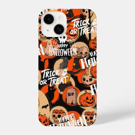  Cute & Scary Halloween Spooky vibes  iPhoneケース (裏面)