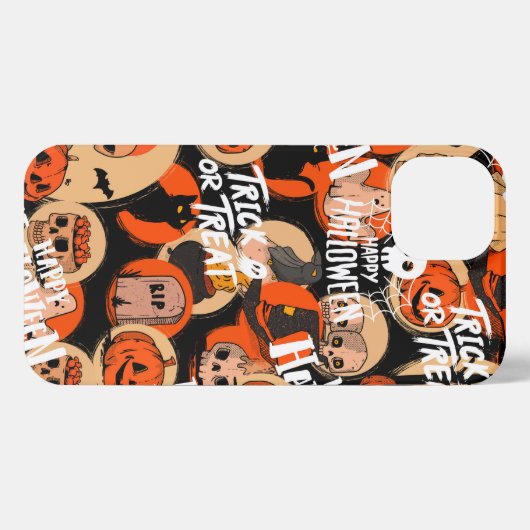  Cute & Scary Halloween Spooky vibes  iPhoneケース (裏面横)