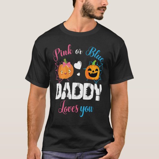 Cute Scary Pumpkin Boy Girl Mom Pink Or Blue Daddy Tシャツ (正面)