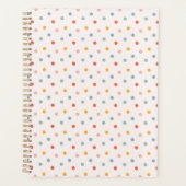 Cute Scattered Mini Polka Dots Muted Terrazzo Spec プランナー手帳 (正面)