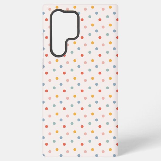 Cute Scattered Mini Polka Dots Muted Terrazzo Spec Samsung Galaxyケース (裏面)