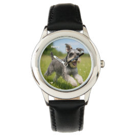 Cute Schnauzer Kid's Personalized Watch 腕時計