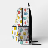 Cute School Backpacks and books  Pattern プリントバックパック (右)