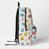 Cute School Backpacks and books  Pattern プリントバックパック (左)
