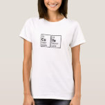 CUTE Scienceギークおたく Tシャツ<br><div class="desc">周期表の文字を使って作られたCUTEという言葉でプリントされた可愛いTシャツ。科学ギーク、おたく、教授などのための完璧な贈り物。</div>