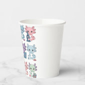 Cute Science Axolotl Grid 紙コップ (左)