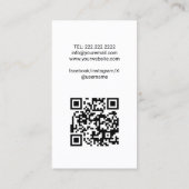 Cute Scissor Drawing Elegant Dark Hair Stylist 名刺 (裏面)