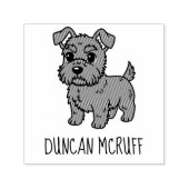 Cute Scottish Terrier Dog Custom Name セルフインキングスタンプ (デザイン)