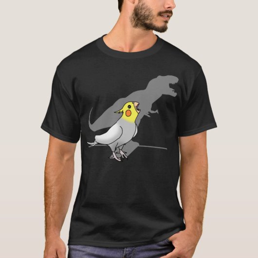 Cute Screaming Parrot Birb Memes Funny T-Rex Cocka Tシャツ (正面)