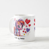 Cute Scribble Pony 1 コーヒーマグカップ (正面左)