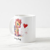 Cute Scribble Pony 1 コーヒーマグカップ (正面左)