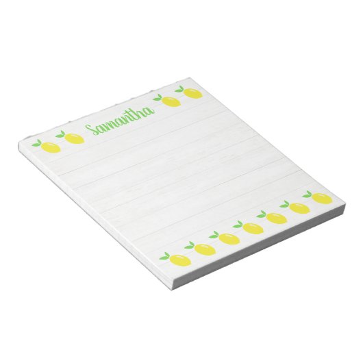 Cute Script Name Lemons Notepad ノートパッド (アングル)