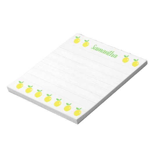 Cute Script Name Lemons Notepad ノートパッド (回転)