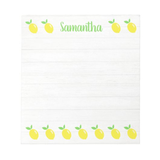 Cute Script Name Lemons Notepad ノートパッド (正面)