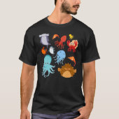 Cute Sea Animals Ocean Creatures Clownfish Tシャツ (正面)