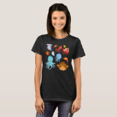 Cute Sea Animals Ocean Creatures Clownfish Tシャツ (正面フル)