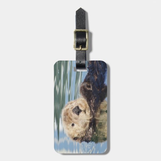 Cute sea otter ラゲッジタグ (正面縦)