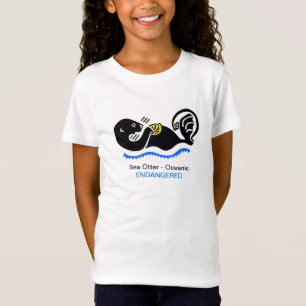 Cute Sea OTTER – 絶滅危惧動物グラフィック Tシャツ