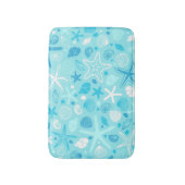 Cute Sea Pattern Bath Mat, Turquoise Kids Decor バスマット (正面縦)