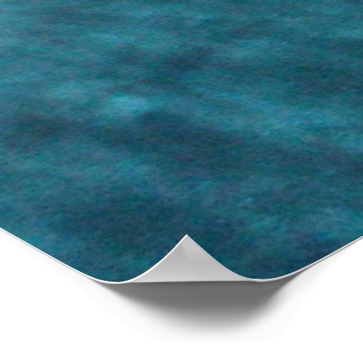 Cute Sea Turtle and  Fish Swimming Poster ポスター (角)