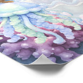 Cute Sea Turtle Boy Baby Shower Welcome ポスター (角)