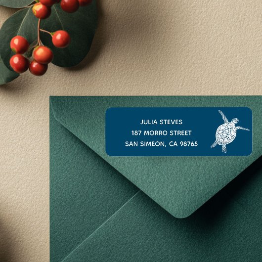 CUTE SEA TURTLE HONUメール ラベル